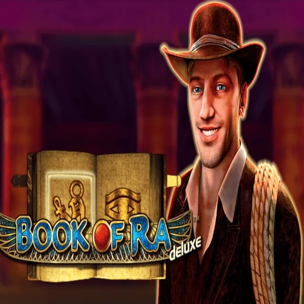 Book of Ra Deluxe logo by Novomatic HugoBets Casino