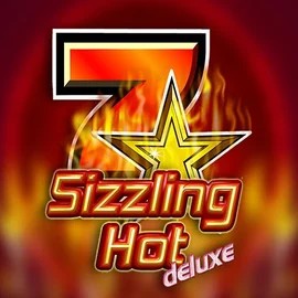 Sizzling Hot Deluxe by Novomatic, showcased at hugobetsbe.com – game logo